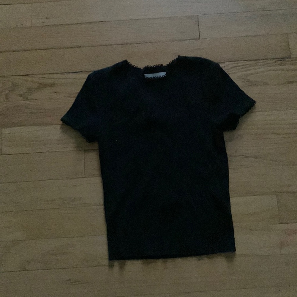 Simple black crop top
